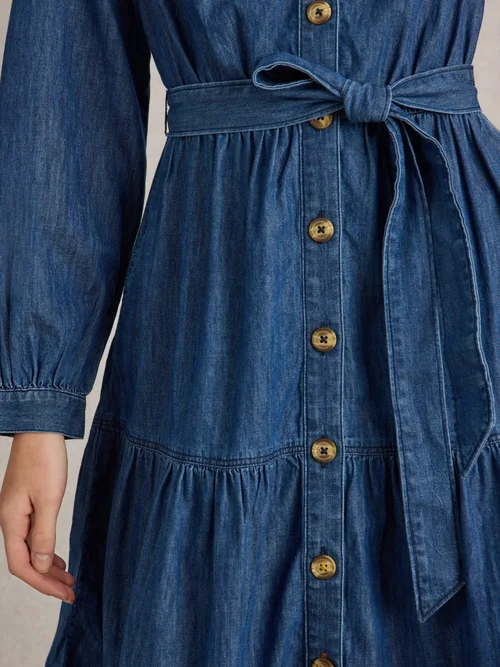 Gestuftes Jeanskleid Mina - Mid Denim - 52/R Bild 3