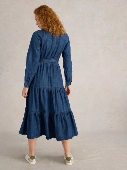 Gestuftes Jeanskleid Mina - Mid Denim - 52/R Bild 4