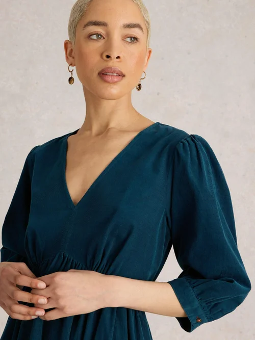 Kordkleid Lucy - Dk Teal - 36/R Bild 3