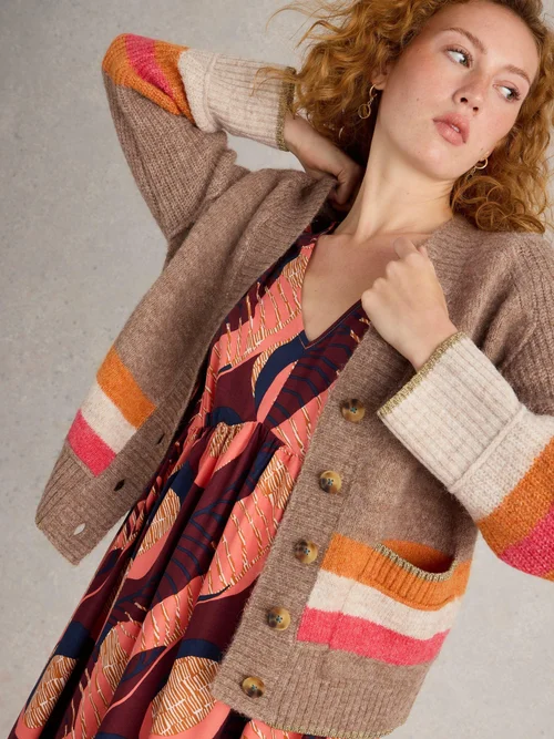 Gestreifte Strickjacke Judi - Nat Mlt - 52 Bild 1