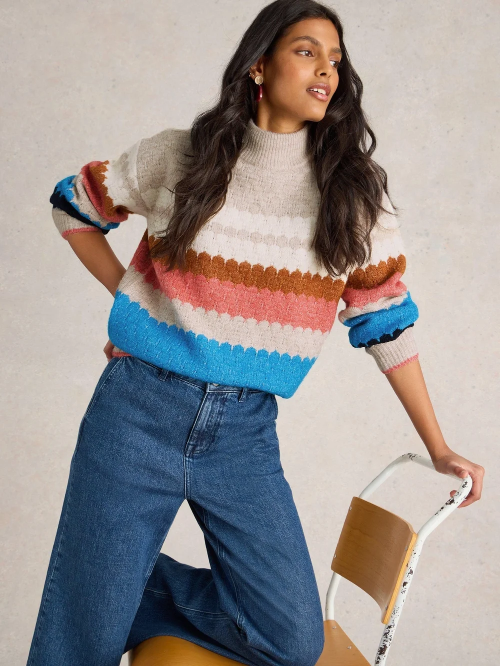 Pullover Shelly mit Colour-Block-Design - Nat Mlt - 52 Bild 1