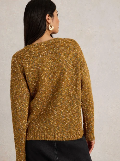 Pullover mit V-Ausschnitt - Brown Mlt - 52 Bild 4