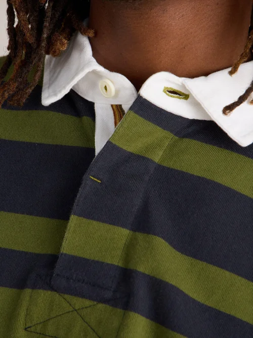 Gestreiftes Rugby-Shirt - Green Mlt - S Bild 3