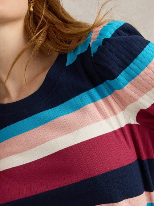 Langarmshirt mit Puffärmeln - Blue Mlt - 52 Bild 3