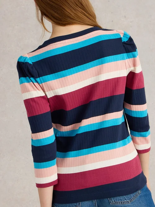 Langarmshirt mit Puffärmeln - Blue Mlt - 52 Bild 4