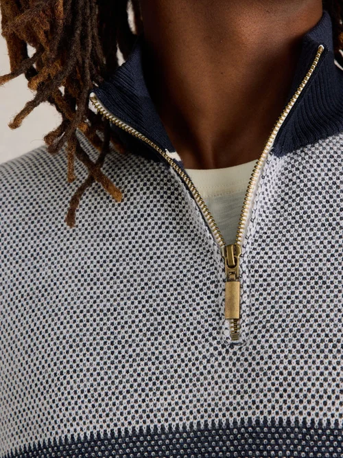 Pullover Newport mit Trichterkragen - Navy Multi - S Bild 3