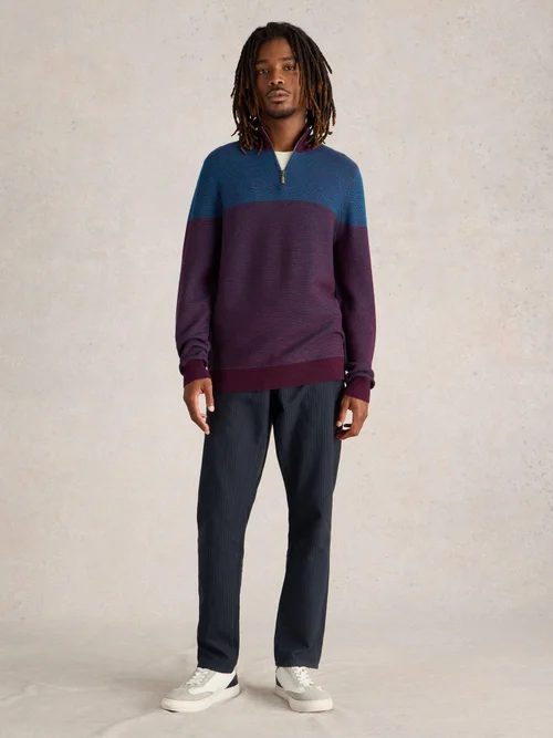 Pullover Newport mit Trichterkragen - Plum Mlt - XXXL Bild 2