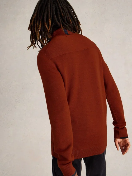 Merinopullover Newport mit Trichterkragen - Mid Orange - XXXL Bild 4