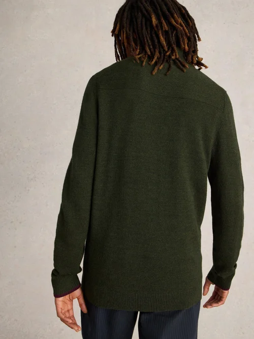 Merinopullover Newport mit Trichterkragen - Dk Green - XXL Bild 4