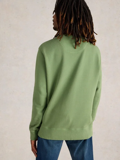 Sweatshirt mit Rundhalsausschnitt - Mid Green - XXXL Bild 4