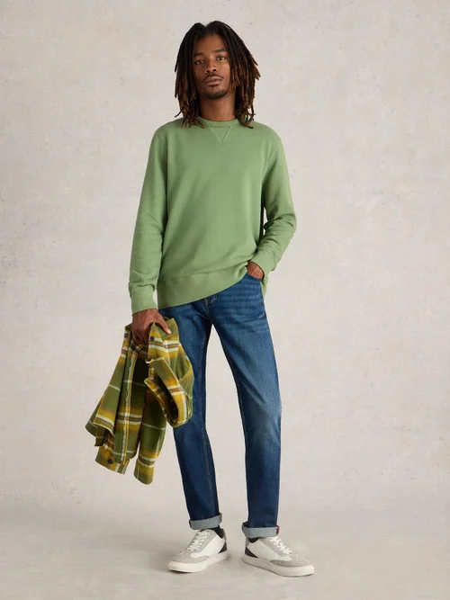 Sweatshirt mit Rundhalsausschnitt - Mid Green - XXXL Bild 2