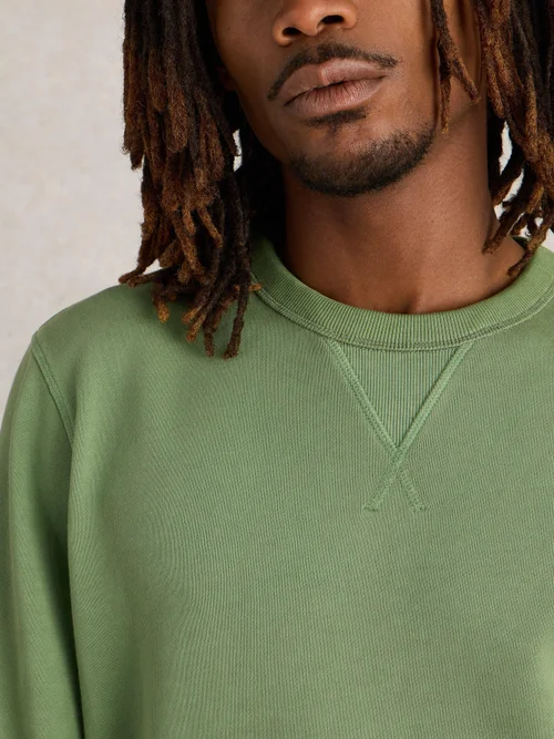 Sweatshirt mit Rundhalsausschnitt - Mid Green - XXXL Bild 3
