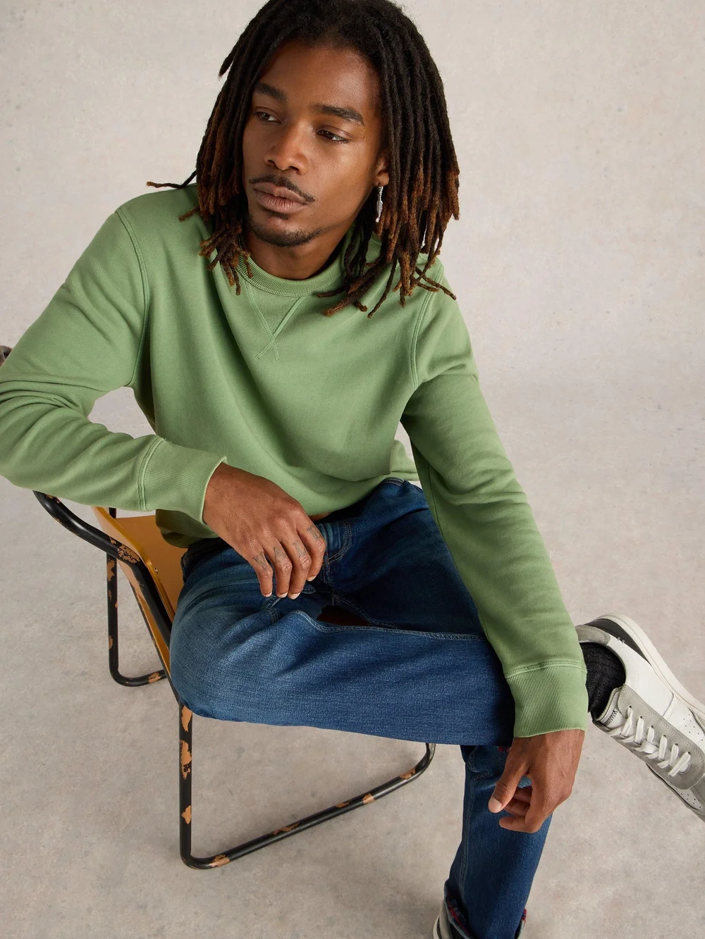 Sweatshirt mit Rundhalsausschnitt - Mid Green - XXXL Bild 1