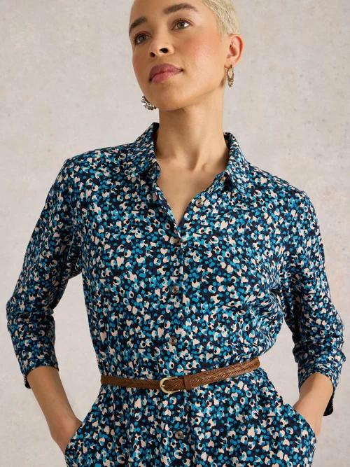 Blusenkleid Rua aus Jersey - Navy Multi - 52/R Bild 3