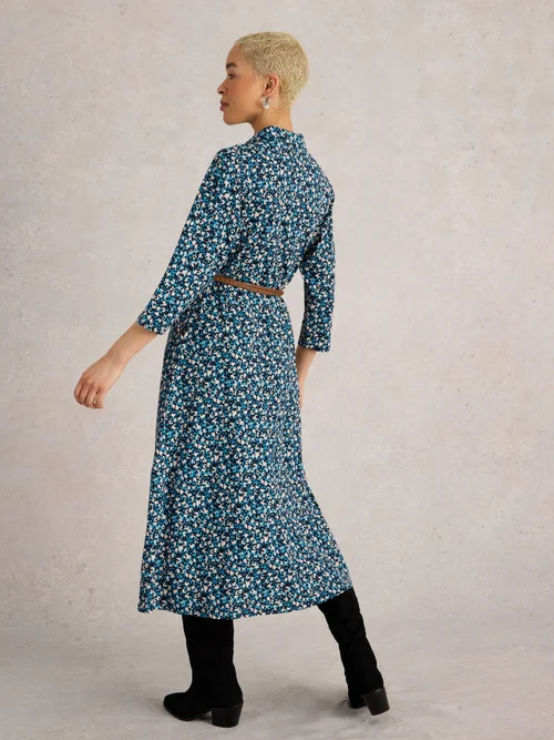 Blusenkleid Rua aus Jersey - Navy Multi - 52/R Bild 4