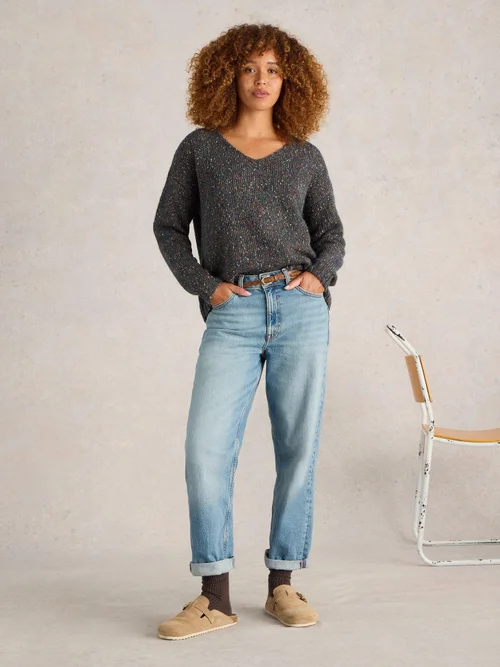 Pullover mit V-Ausschnitt - Teal Mlt - 52 Bild 2