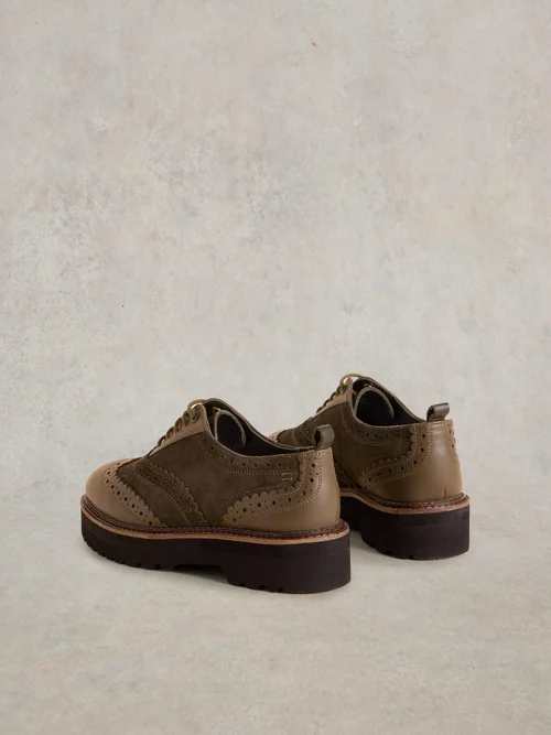 Chunky Budapester Halbschuhe - Khaki Grn - 41 Bild 4