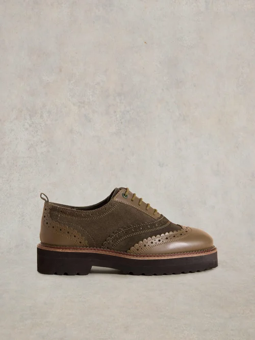 Chunky Budapester Halbschuhe - Khaki Grn - 41 Bild 1