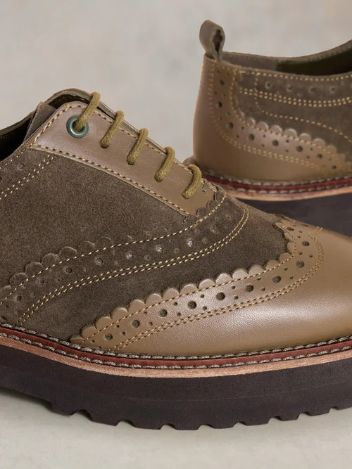 Chunky Budapester Halbschuhe - Khaki Grn - 36 Bild 3