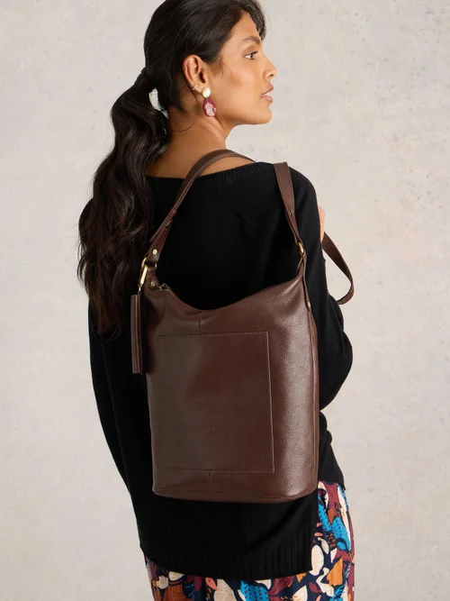Fern Crossbody-Tasche aus Leder - Dk Brown - EINHEITSGRÖSSE Bild 2