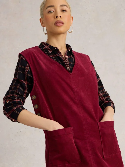 Kordträgerkleid Maple - Dk Red - 36 Bild 3