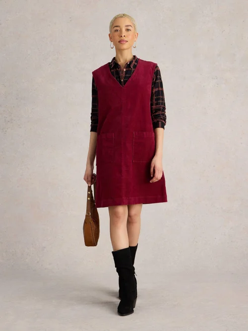 Kordträgerkleid Maple - Dk Red - 36 Bild 2