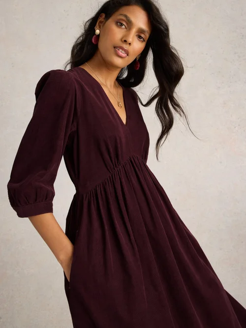 Kordkleid Lucy - Dk Plum - 52/R Bild 3