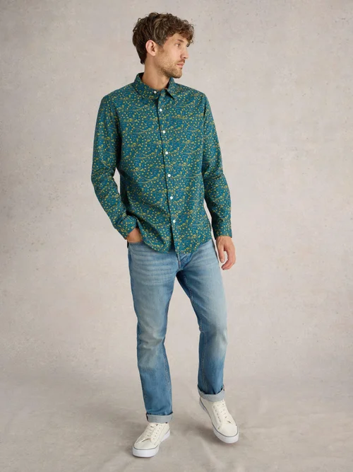 Hemd mit Dornenprint - Blue Pr - XXXL Bild 2