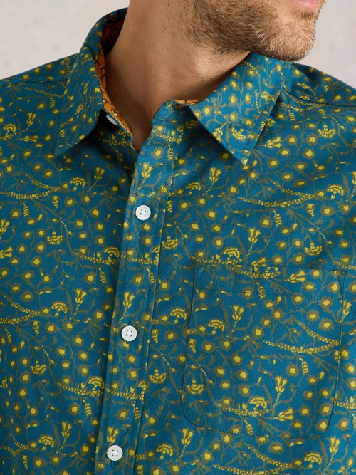 Hemd mit Dornenprint - Blue Pr - XXXL Bild 3