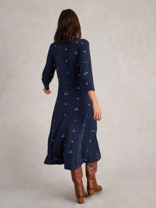 Besticktes Jerseykleid Rua - Navy Multi - 52/R Bild 4