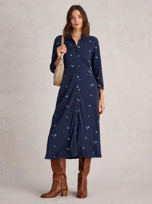 Besticktes Jerseykleid Rua - Navy Multi - 52/R Bild 2
