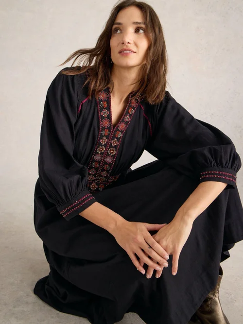 Verziertes Kleid Finn - Blk Mlt - 34 Bild 3