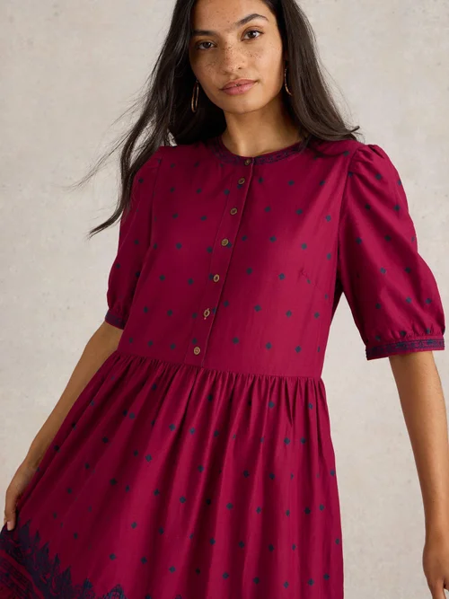 Besticktes Kleid Polly - Red Mlt - 52 Bild 3