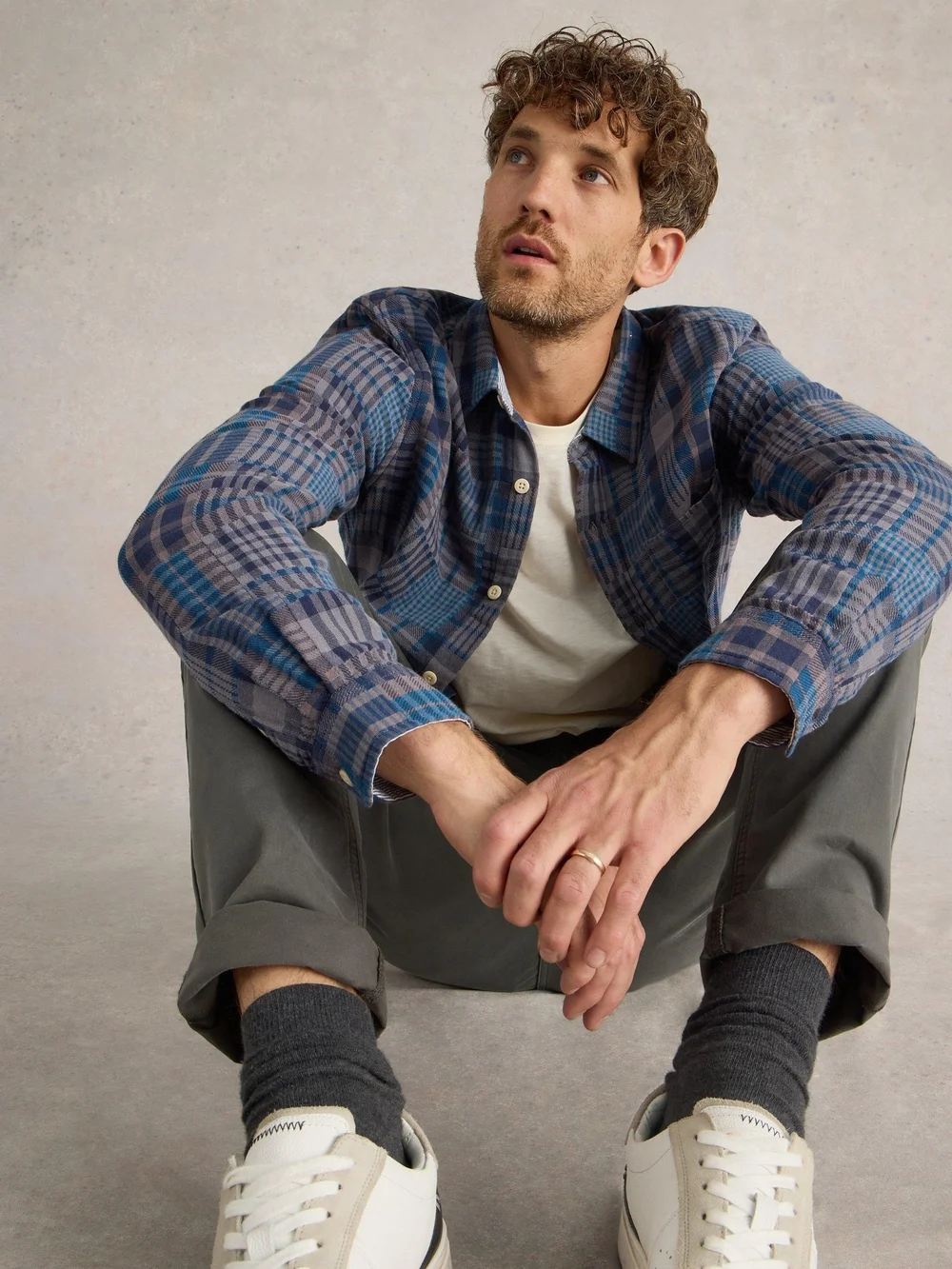 Patchwork Karohemd - Grey Mlt - XS Bild 1
