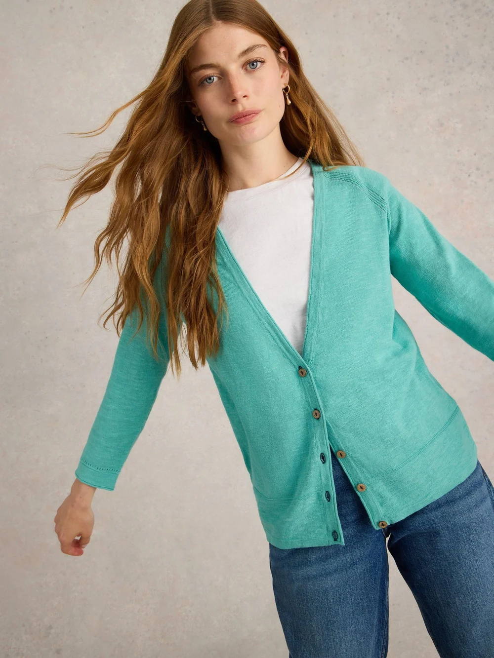 Strickjacke Naria - Mid Teal - 52 Bild 1