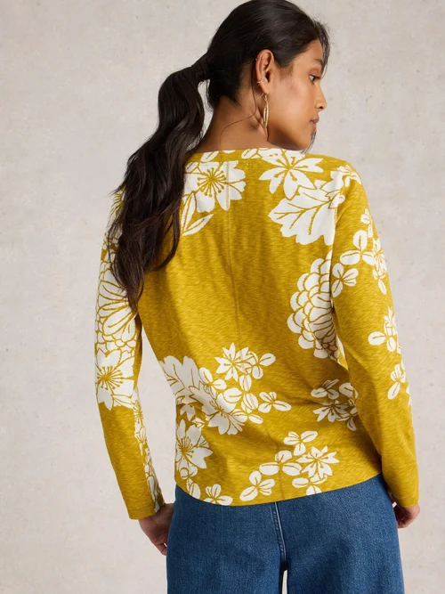 Nelly Langarmshirt - Yellow Pr - 52 Bild 4
