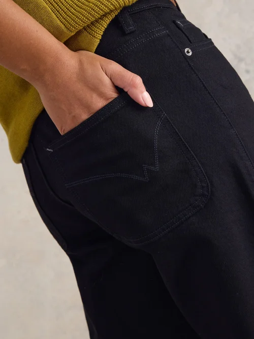7/8-Jeans Tia mit weitem Bein - Pure Blk - 52/R Bild 3