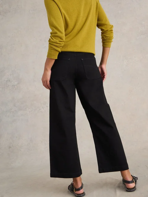 7/8-Jeans Tia mit weitem Bein - Pure Blk - 52/R Bild 4