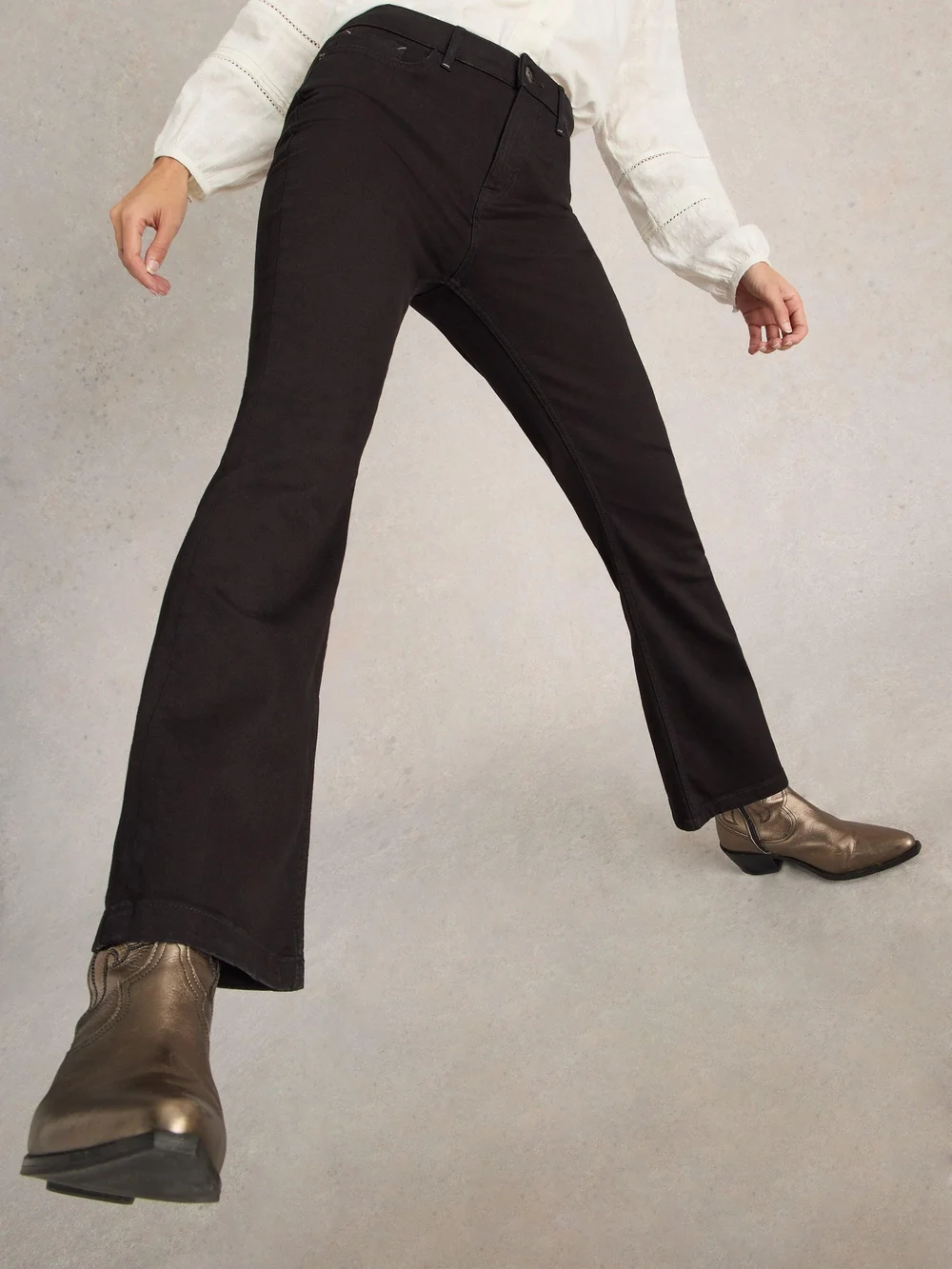Bootcut Jeans Harriet - Blk Denim - 52/R Bild 1