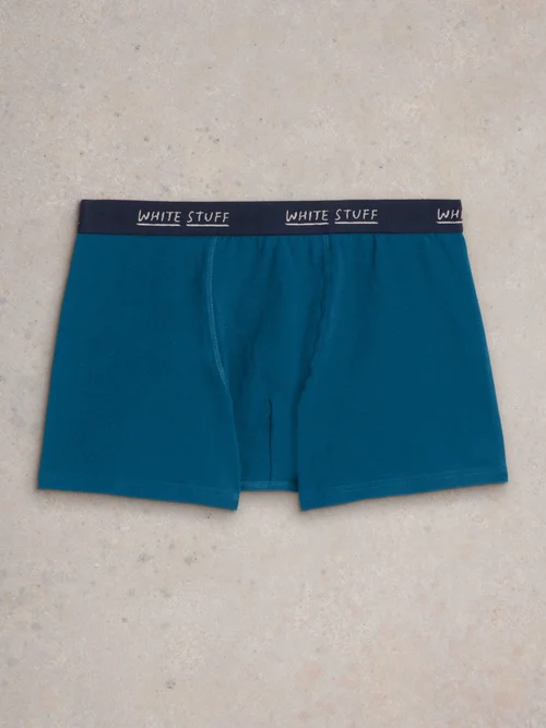 2-er Pack Boxershorts - Uni & Print - Teal Mlt - XL Bild 3