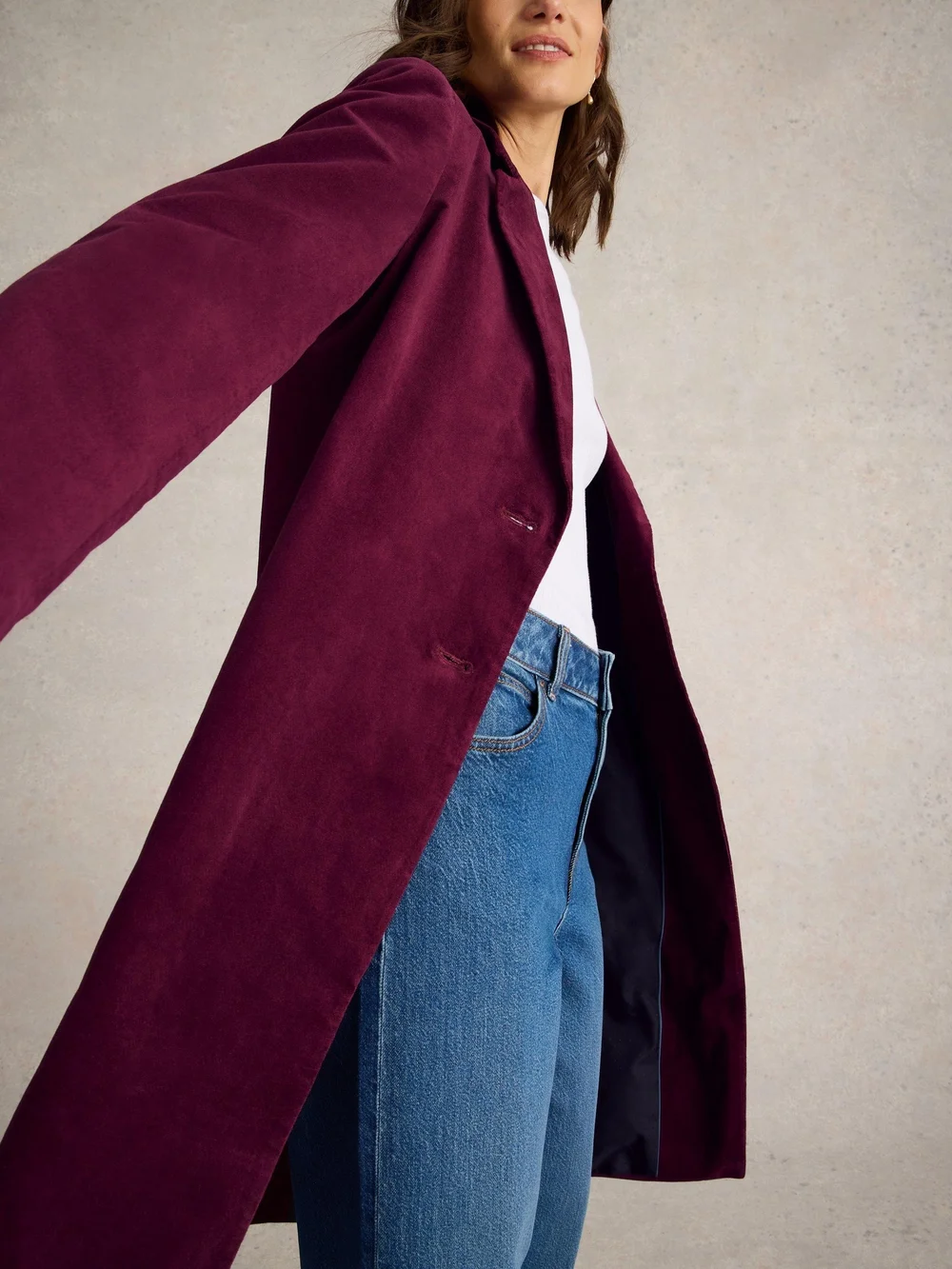 Samtmantel Kamila - Dk Plum - 36/R Bild 1