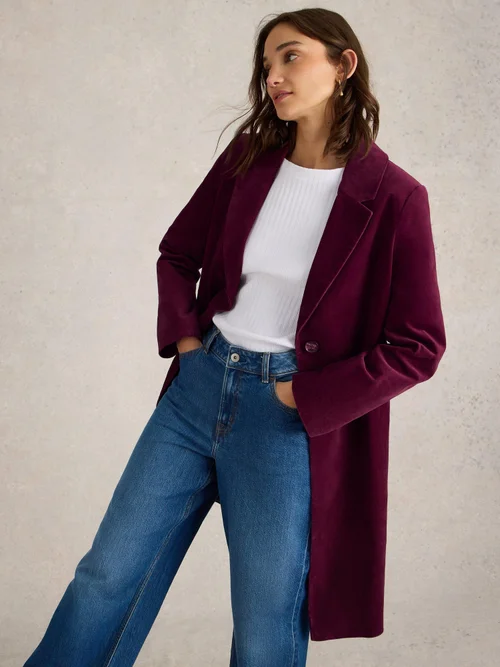 Samtmantel Kamila - Dk Plum - 52/R Bild 3