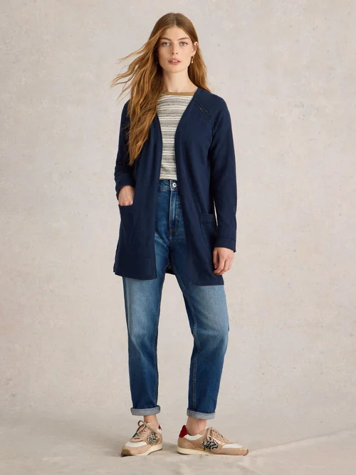 Lange Strickjacke Naria - Dark Navy - 52 Bild 2