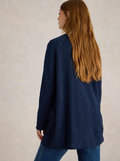 Lange Strickjacke Naria - Dark Navy - 52 Bild 4