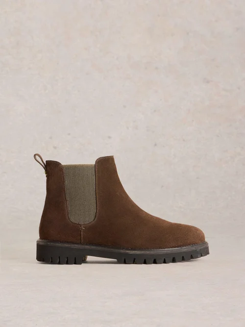 Chunky Chelsea Boots aus Wildleder - Dk Brown - 46 Bild 1