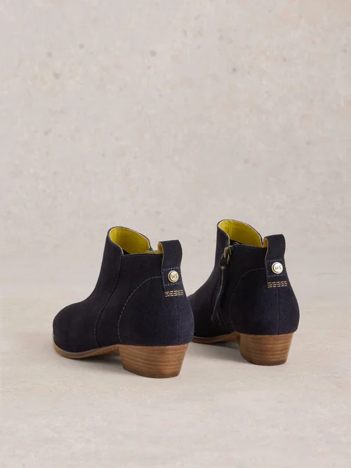 Wildlederstiefeletten mit weiter Passform - Dark Navy - 41 Bild 4