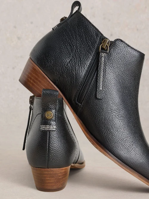 Lederstiefeletten mit weiter Passform - Pure Blk - 41 Bild 4