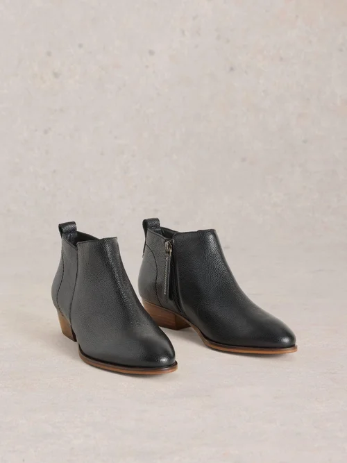 Lederstiefeletten mit weiter Passform - Pure Blk - 41 Bild 3