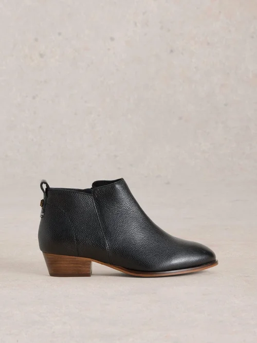 Lederstiefeletten mit weiter Passform - Pure Blk - 41 Bild 1