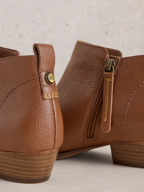 Lederstiefeletten mit weiter Passform - Mid Tan - 40 Bild 3
